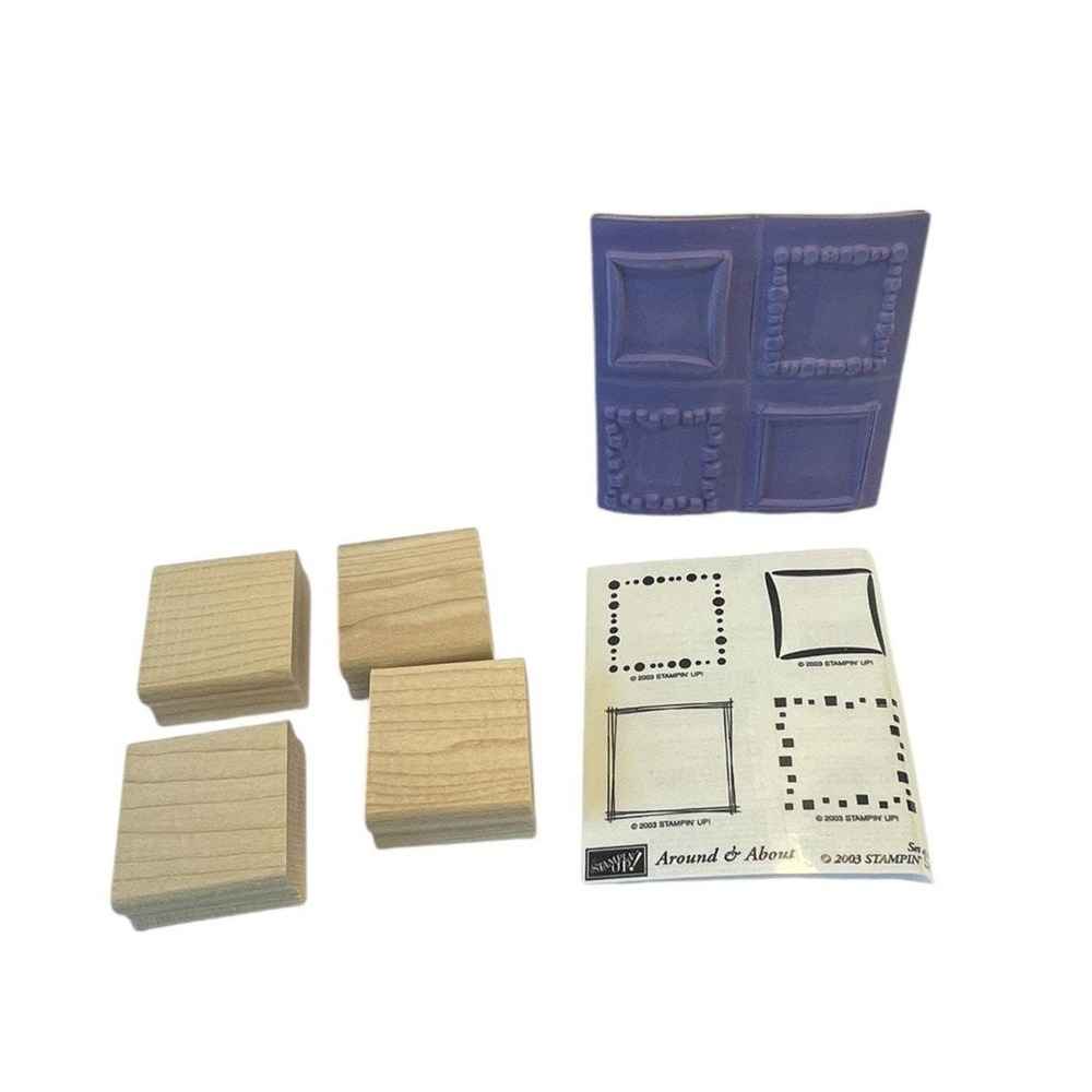 Stampin' Up! "Around & About" Wood Mount Stamp Set Frames Borders Card‎ Making